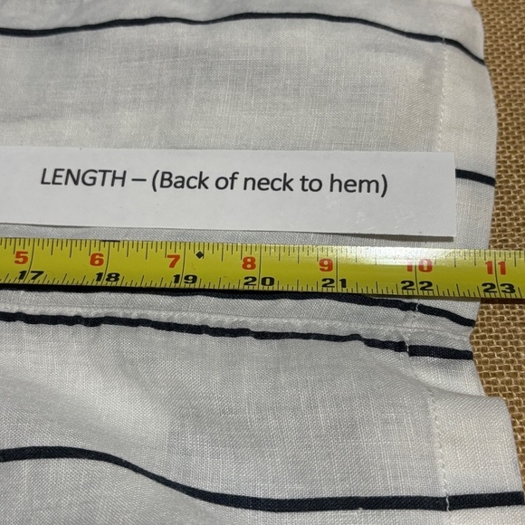 AJ Armani Jeans Women Linen LongSleeve Blazer Sz 12 Made in Italy Classic Preppy - Picture 13 of 14